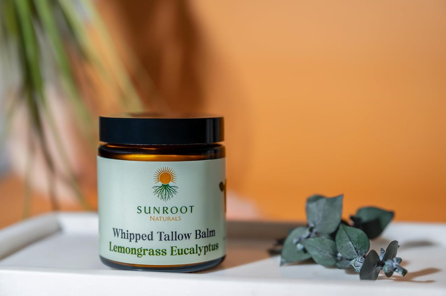 Whipped Tallow Balm – Lemongrass + Eucalyptus | Grass-Fed Natural Moisturizer for Face, Hands & Body | Deep Hydration Skin Balm